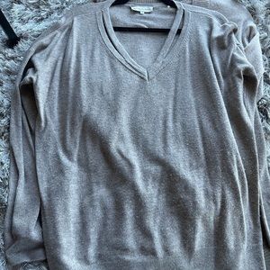 White + Warren oatmeal cashmere sweater sz L